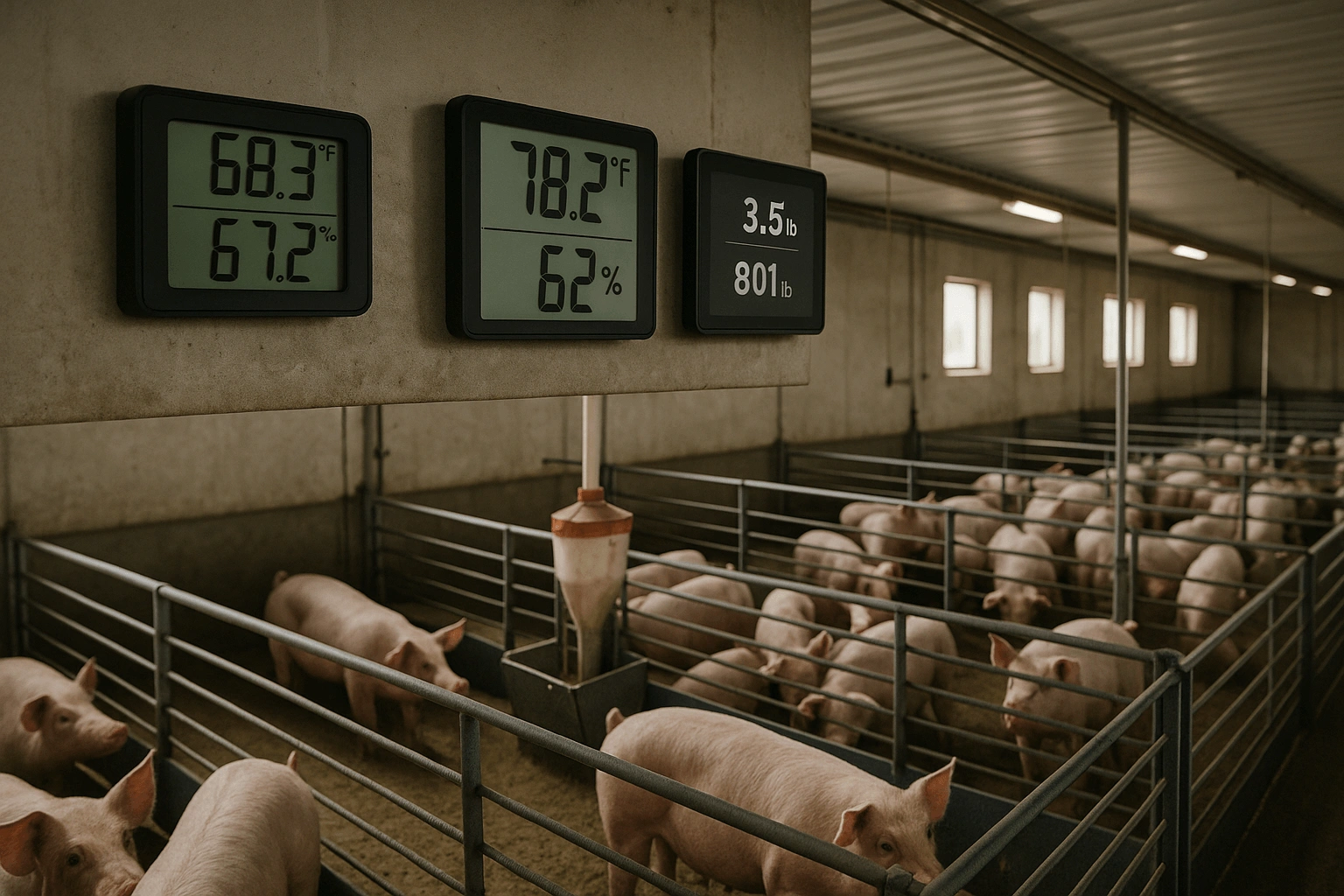 Monitoring warunków środowiskowych w tuczarni – dlaczego warto śledzić temperaturę, wilgotność i zużycie paszy